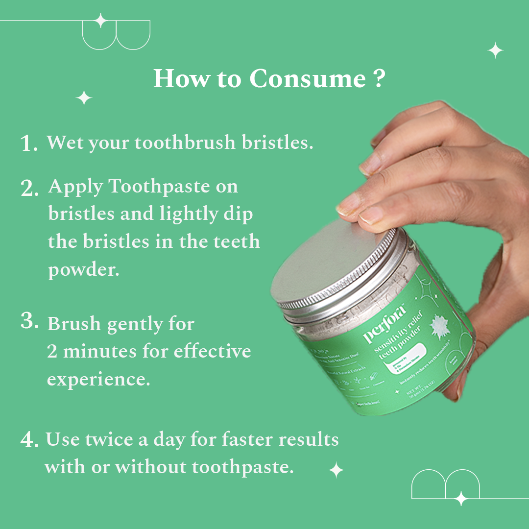 Teeth Sensitivity Relief Powder - Lemon Mint