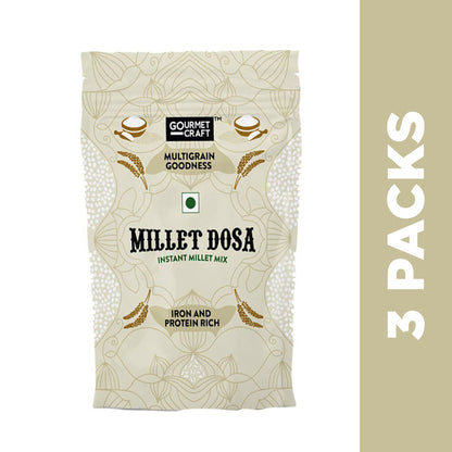 Gourmet Craft-Instant Millet Dosa Mix Multigrain goodness No Added Preservatives 250 gm Pack of 3