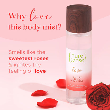 Love British Rose Body Mist Pack of 3  From the makers of Parachute Advansed   450ml