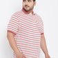 Men Plus Size Lisbon Striped Polo Tshirt