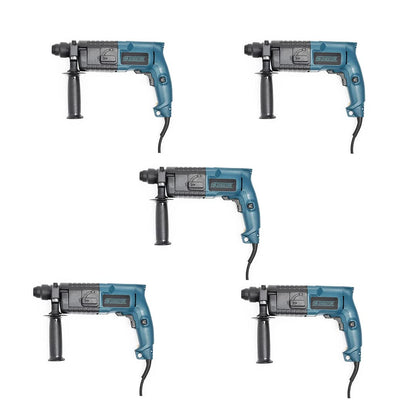 Cheston Rotary Hammer Drill Machine 20MM 500W 850RPM with 3-Piece Drill Bit Pack of 5 B2B Bundle