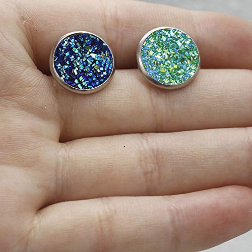 Yellow Chimes Stud Earrings for Women Combo of 2 Pairs Stardust Spark Silver Studs Earrings for Women and Girls