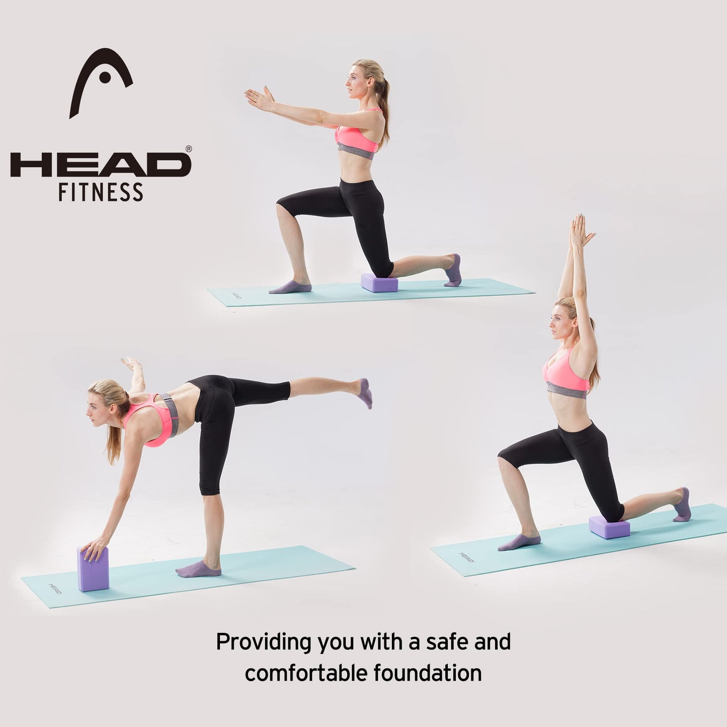 HEAD Yoga Block - High Density Foam  Improve Strength  Flexibility  Lightweight  Odour Resistant  Moisture-Proof