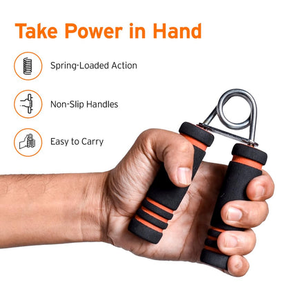 HEAD Hand Gripper - Pack of 2  Hand Strengthener for Gym Workout  Forearm  Finger Exercise Equipment  Home Use  Men  Women