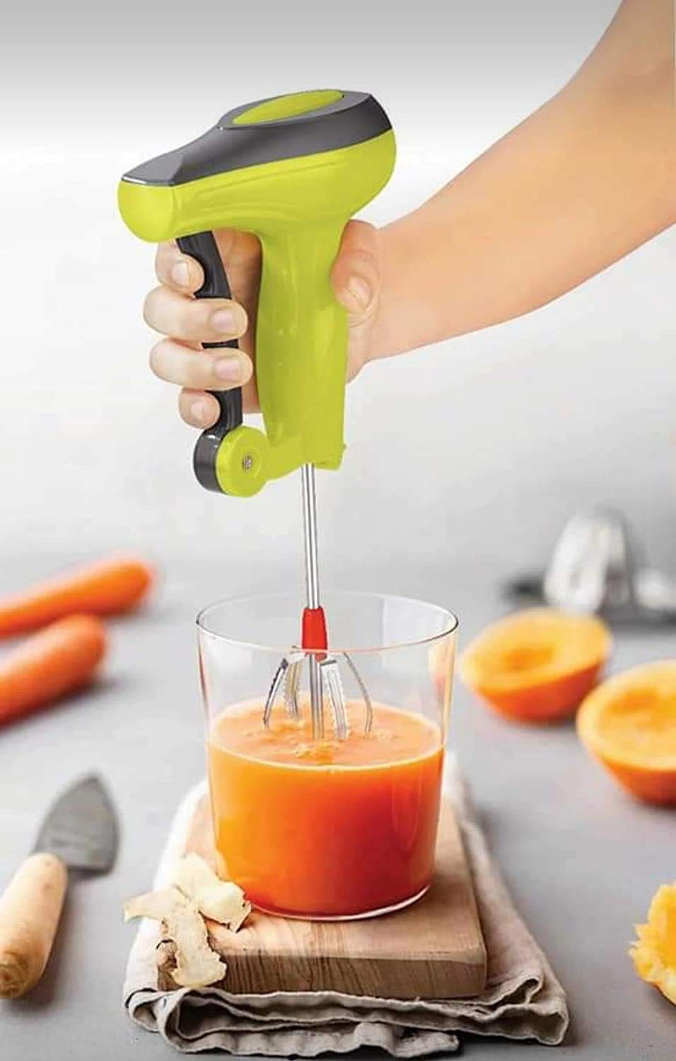 Kuber Industries Power-Free Hand Blender And Beater In Kitchen Appliances With High Speed Operation Egg And Cream Milkshake Soup Lassi Butter Milk Maker Orange standard HS36KUBMART018971