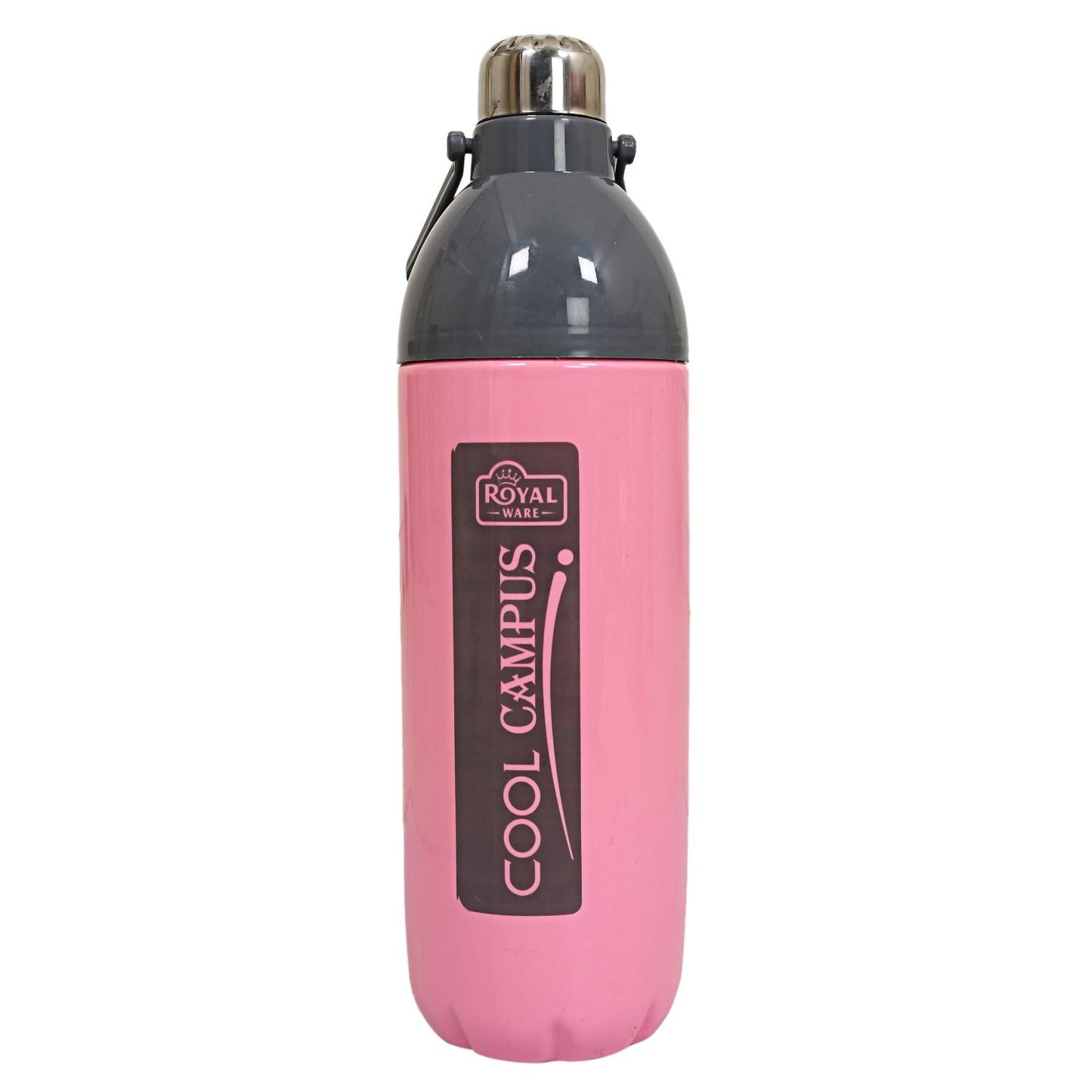 Kuber Industries Plastic Insulated Water Bottle with Handle 2200 ML Pink