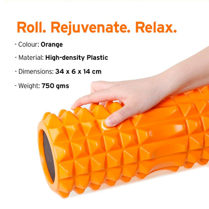 HEAD Deep Tissue Muscle Massage Roller - Pain Relief  Recovery  Cramping Tightness  Home  Gym Fitness