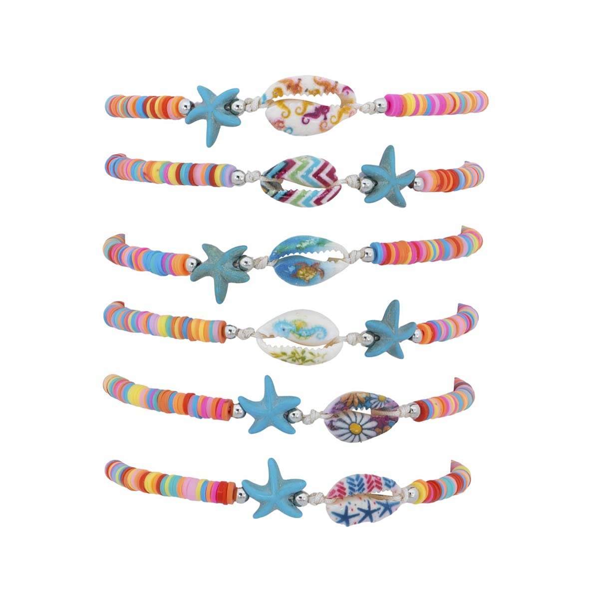 Yellow Chimes kids Jewellary 6 Pcs Kids Jewelry for Girls Woven Friendship Unique Painted Charm Bracelets Return Gift Give Aways Return Gift Set for Kids Girls