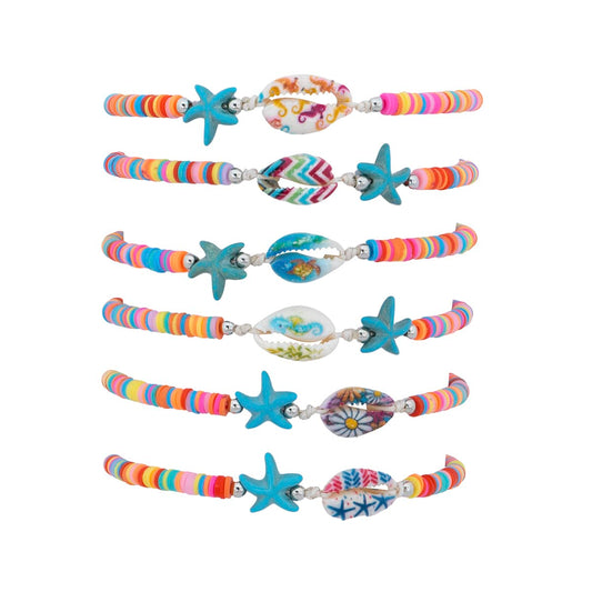 Yellow Chimes kids Jewellary 6 Pcs Kids Jewelry for Girls Woven Friendship Unique Painted Charm Bracelets Return Gift Give Aways Return Gift Set for Kids Girls