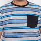 Men Plus Size Sean Striped Round Neck Tshirt