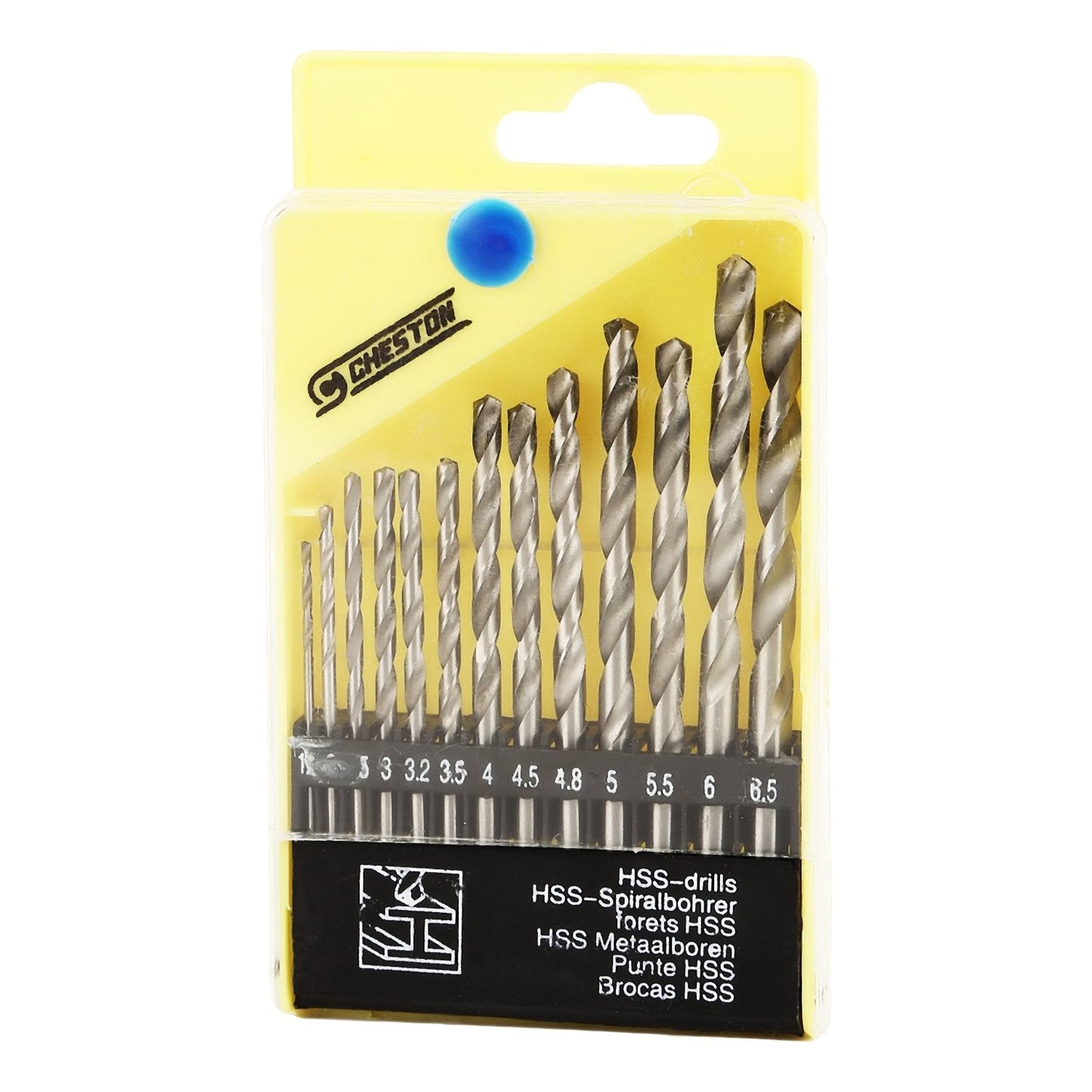 Cheston 13 pc HSS Metal Drill Bit Pack of 1 I Round Shank  Industrial Strength Carbide Tip for Metal Stainless Steel Aluminium  Hard Surface Drilling I 1.5mm-6.5mm Compatible with Bosch BlackDecker Ibell Drill