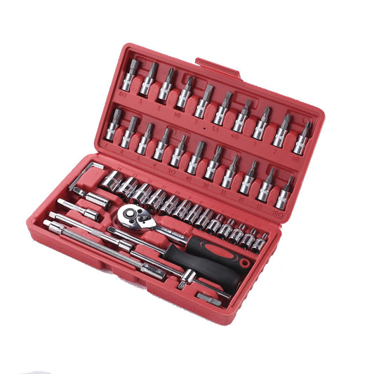 CHESTON 46-in-1 Socket Set Multi Purpose Tool Kit wWrench  Precision Sockets - Durable  Convenient in Carrying Tool Case