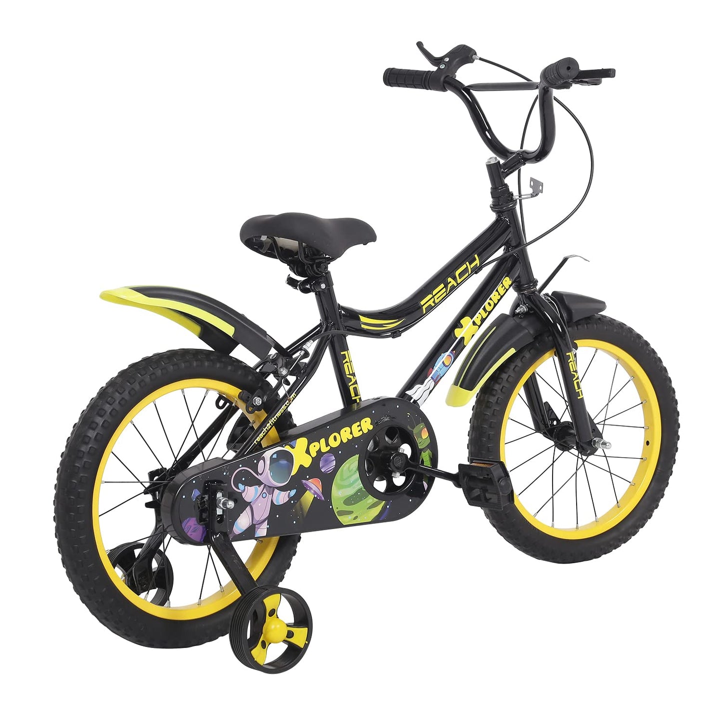 Reach Xplorer Kids Cycle 16T with Training Wheels  for Boys and Girls  90 Assembled  Frame Size 12  Ideal for Height 3 ft 8 inch  Ideal for Ages 4-8 Years