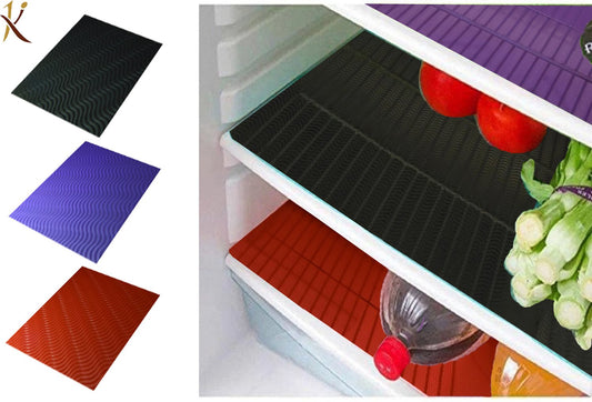 Kuber Industries PVC 6 Piece Fridge Mat Set - Multicolour