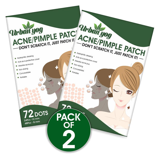 Urban yog Acne Pimple Patch - Invisible Facial Stickers cover with 100 Hydrocolloid Pimple  Acne Absorbing patch Pack Of 2