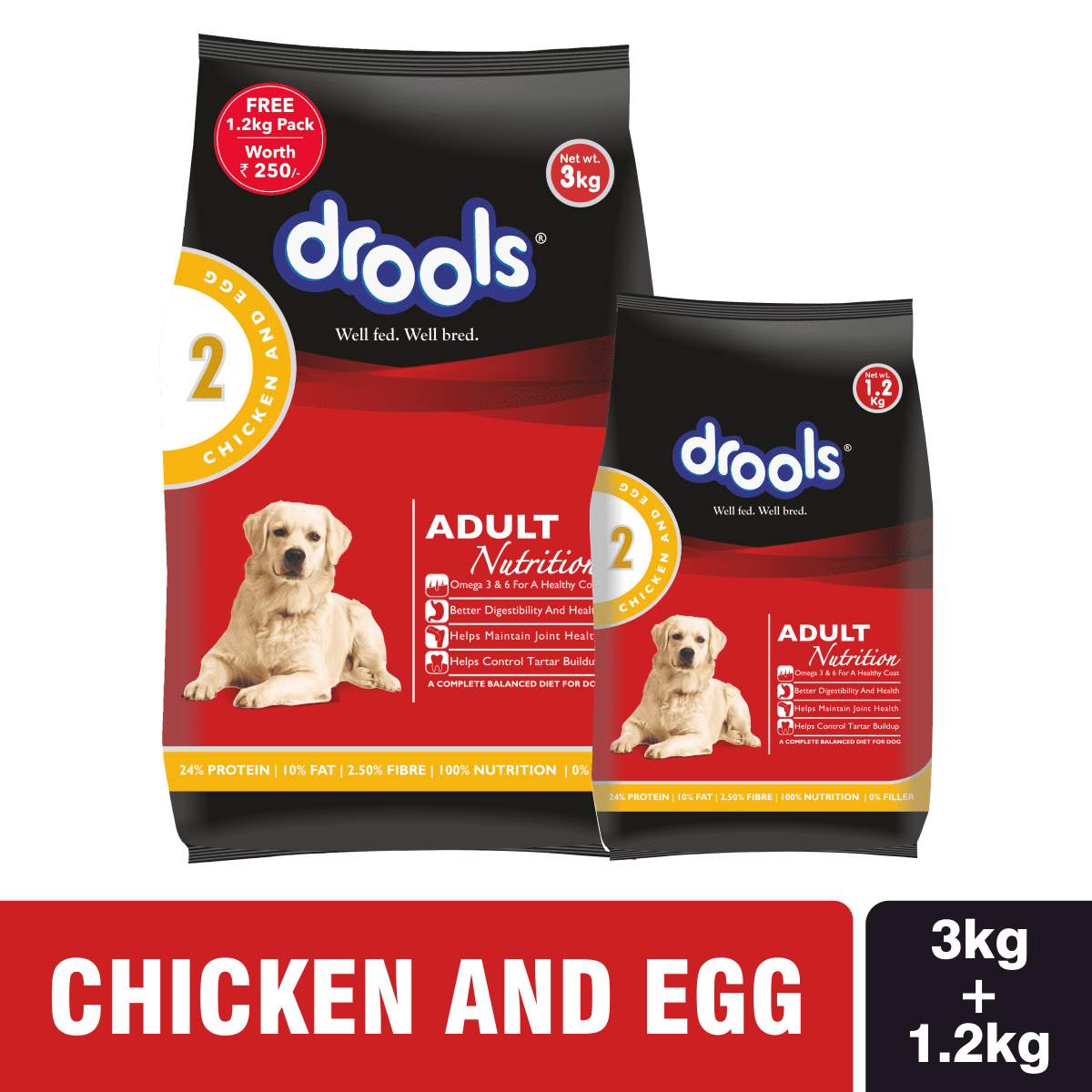 Drools Dog Dry Food Treat Combo