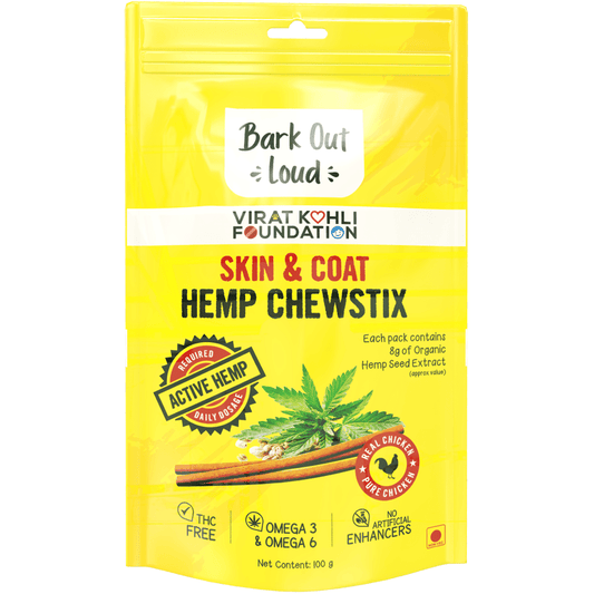 Bark Out Loud Skin  Coat Hemp Chew Stix for Dogs and Cats