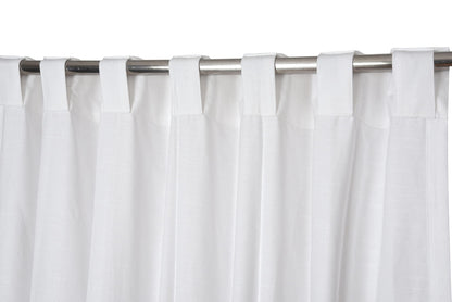 Slub Cotton Window Curtains white linen living room curtains 2 panel sets modern curtains for living room Reverse Tab Top 50 x 96 inch set of 2 Panels boho cafDoorway curtains by Lushomes