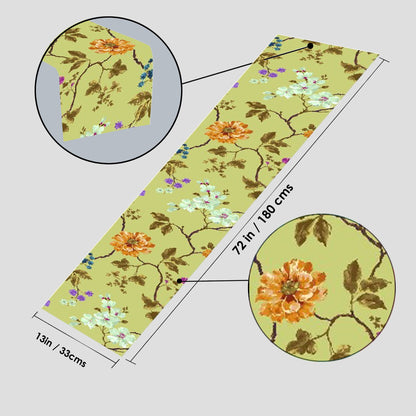 Lushomes table runner Printed Flower Rectangular Runner table runner for 6 seater dining table for Living Room for Center Table for Coffee Table Cotton Runner 13x72 InchesPK of 1