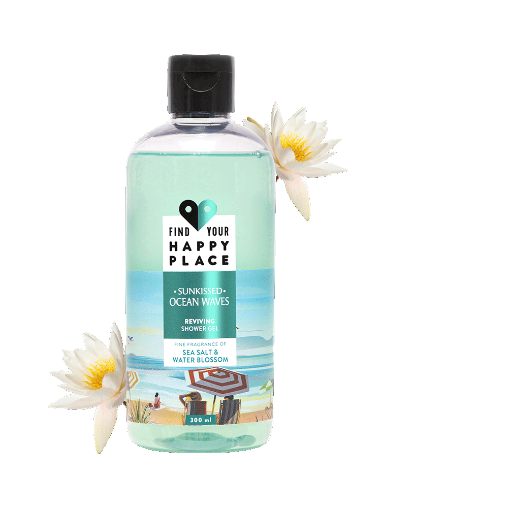 Shower Gel - Sea Salt  Water Blossom Sulfate-free 300ml - Sunkissed Ocean Waves - Find Your Happy Place