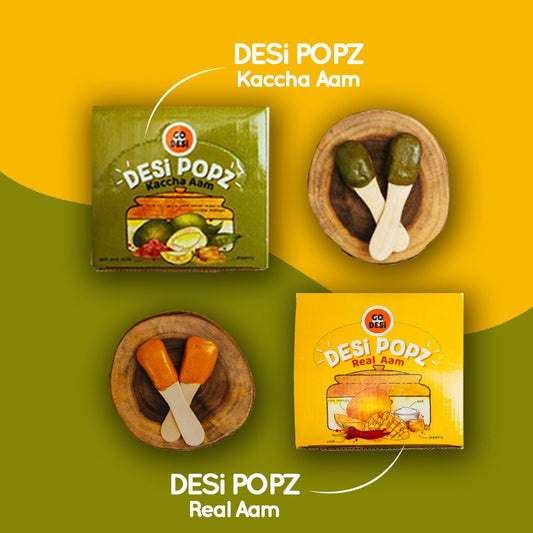 CRED EDITION of DESi POPZ Combo- 2 Boxes Real Aam 40 pcs  Kaccha Aam 40 pcs